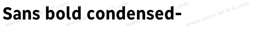 Sans bold condensed字体转换